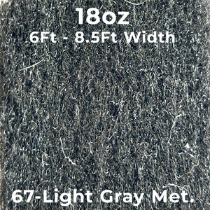Boat Carpet Color SAMPLES — 18oz67 LtGrayMet