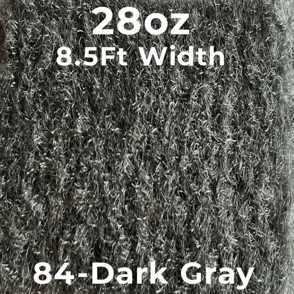 28oz Boat Carpet - 84 Dark Gray - 8.5Ft Width ONLY