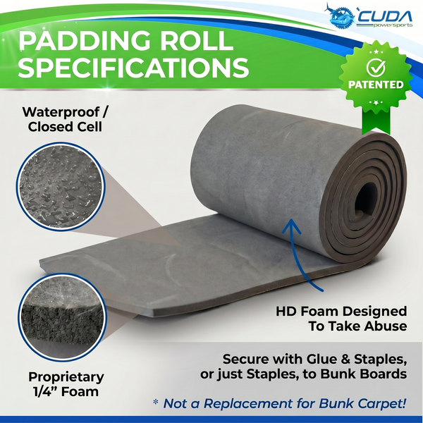 Hull-Guard:  Boat Trailer Bunk Board Padding