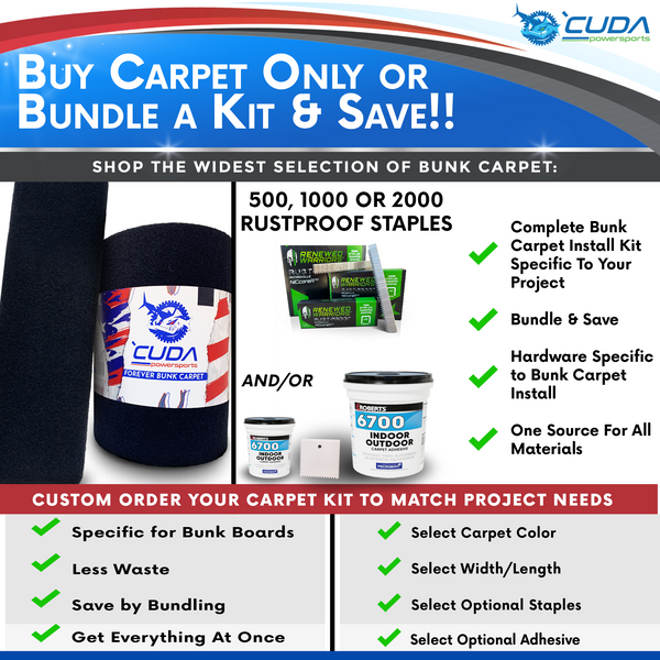 PREMIUM & FOREVER Bunk Carpet Install Kits