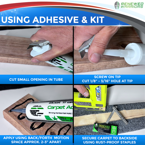 Renewed Warriors Bunk Carpet Adhesive & Kit