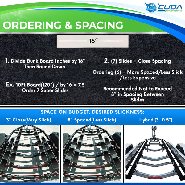 Bunk Slide Ordering & Spacking