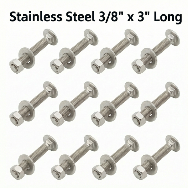 Carriage Bolts, Washers & Nuts For Bunk Boards