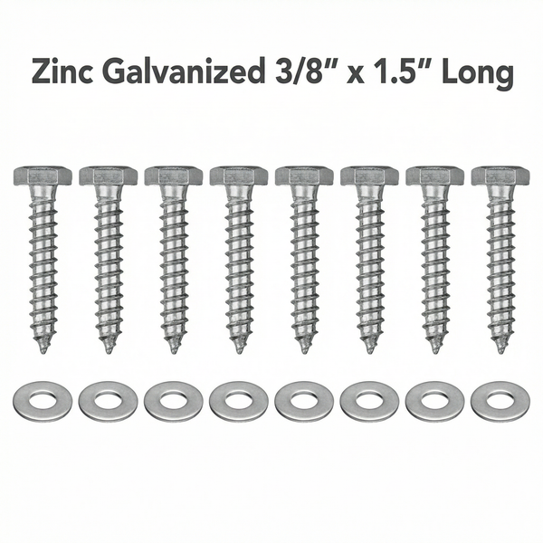 Lag Bolts & Washers For Bunk Boards