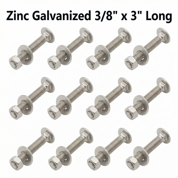 Carriage Bolts, Washers & Nuts For Bunk Boards