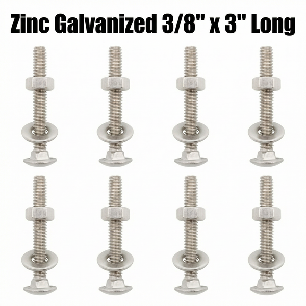 Carriage Bolts, Washers & Nuts For Bunk Boards