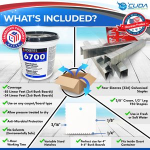 Bunk Carpet Install Kit - Quart — Info1